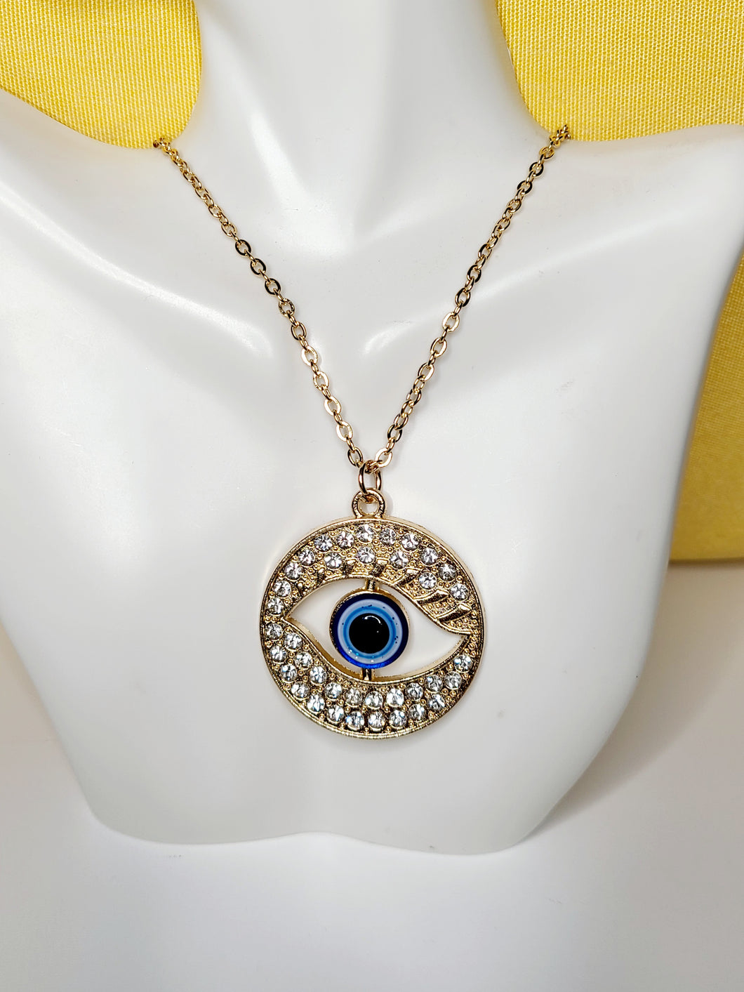 Evil Eye or Hamsa Hand Pendant With 20 Inch Necklace