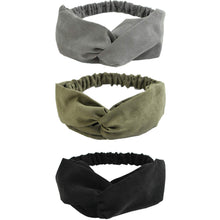 Load image into Gallery viewer, Suade Elastic Twisted Headbands Criss Cross Style
