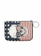 American Flag With Skull Coin Purse
