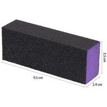 Load image into Gallery viewer, Nail Buffer Block Sanding Buffing Nail Files Pedicure Manicure Tool 80/120 Grit(Purple Black)
