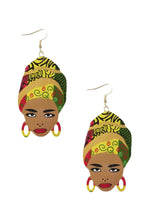 Load image into Gallery viewer, Woman Wooden Earrings
