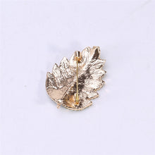 Load image into Gallery viewer, Rhinestone Leaf Brooch
