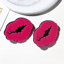 Load image into Gallery viewer, Kiss Acrylic Earrings
