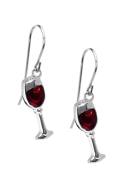 Red Wine Glass Earrings